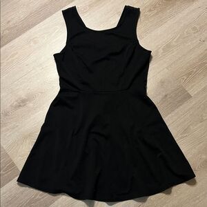 City Triangles Black Sleeveless Skater Dress
